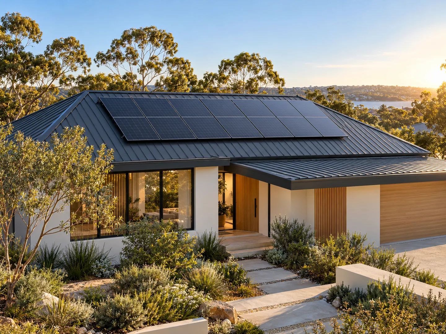 residential solar installer — bespoke illustrative visual